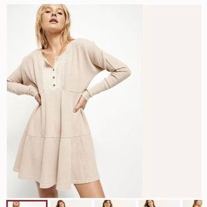 Free People One, waffle dress, size XS, Sand color